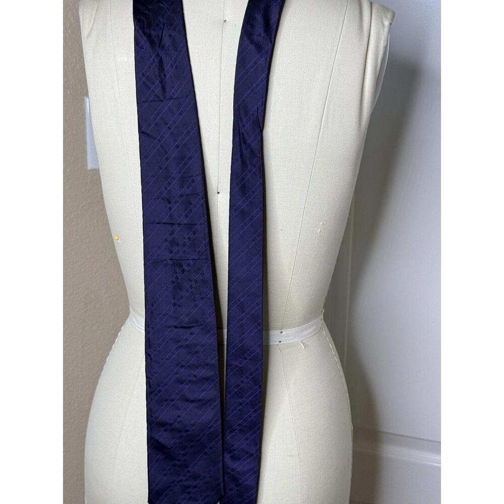 HUGO BOSS Purple Striped Silk Tie Italy